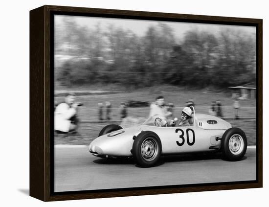 Jo Bonnier Driving a Works Porsche Formula 1 Car, Brussels Grand Prix, Belgium, 1961-null-Framed Premier Image Canvas