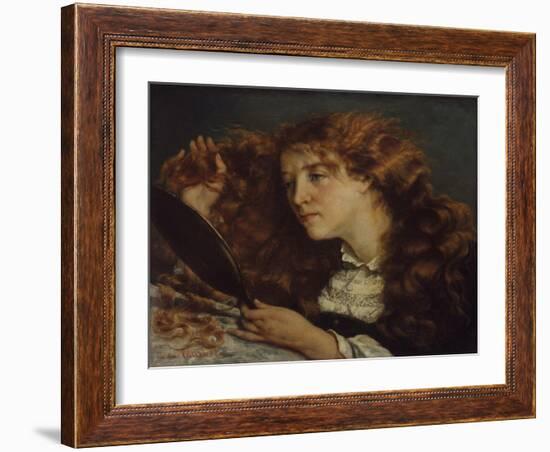 Jo, La Belle Irlandaise, 1865-66-Gustave Courbet-Framed Giclee Print