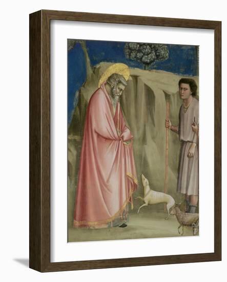 Joachim Among the Shepherds, C.1305 (Detail)-Giotto di Bondone-Framed Giclee Print