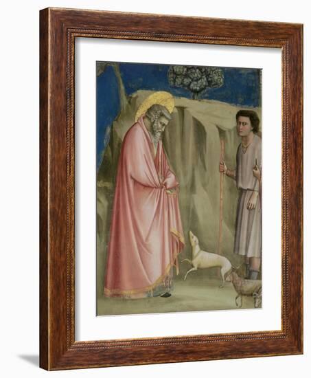 Joachim Among the Shepherds, C.1305 (Detail)-Giotto di Bondone-Framed Giclee Print