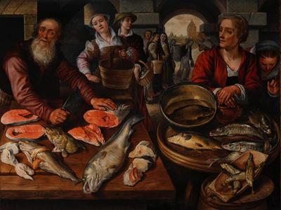 Joachim Beuckelaer, Kitchen maid with Christ in the house of Martha and