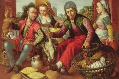The Four Elements: a Fishmonger's Stall in a Town with the Miraculous Draught of Fishes Beyond -…-Joachim Beuckelaer-Giclee Print