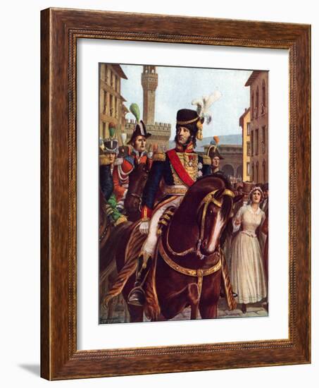 Joachim Murat Entering Florence, 19 January 1801-Tancredi Scarpelli-Framed Giclee Print