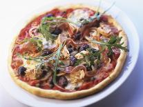 Pizza Topped with Prosciutto, Olives, Capers and Rocket-Joachim Turré-Premier Image Canvas