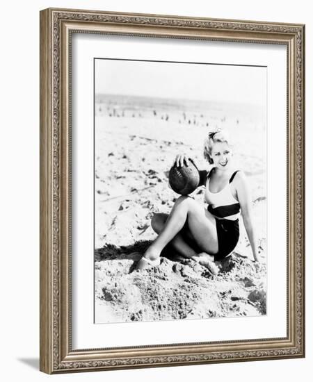 Joan Blondell at the Beach, 1933-null-Framed Photo