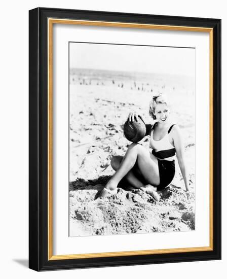 Joan Blondell at the Beach, 1933-null-Framed Photo