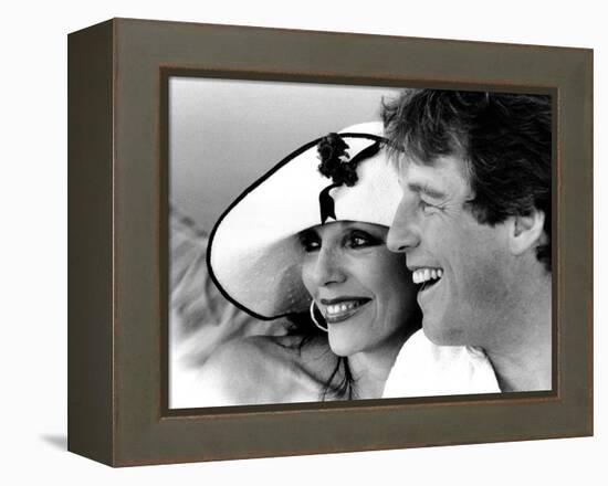 Joan Collins and Bill Wiggins-Associated Newspapers-Framed Stretched Canvas