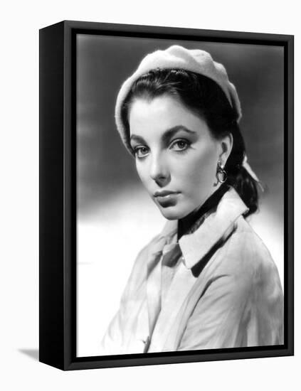 Joan Collins, British actress born May 23rd, 1933, here 1952 (b/w photo)-null-Framed Stretched Canvas