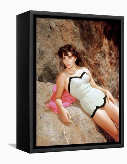 Joan Collins, British actress born May 23rd, 1933, here 1954 (photo)-null-Framed Stretched Canvas
