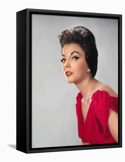 Joan Collins, British actress born May 23rd, 1933, here 1957 (photo)-null-Framed Stretched Canvas