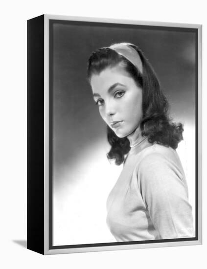 Joan Collins, English actress born May 23rd, 1933, here 1952 (b/w photo)-null-Framed Stretched Canvas