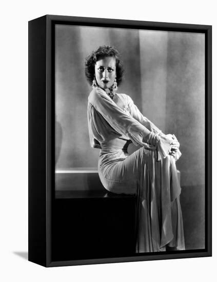 JOAN CRAWFORD, 1928- 1930 (b/w photo)-null-Framed Stretched Canvas