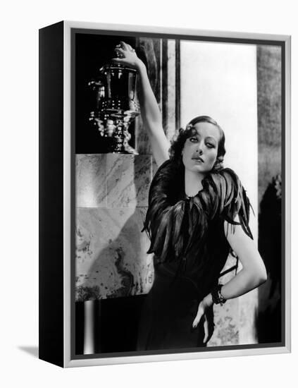 JOAN CRAWFORD dans les annees 30 JOAN CRAWFORD IN THE 30'S (b/w photo)-null-Framed Stretched Canvas