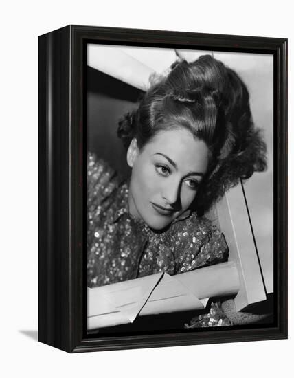 JOAN CRAWFORD dans les annees 30 JOAN CRAWFORD IN THE 30'S (b/w photo)-null-Framed Stretched Canvas