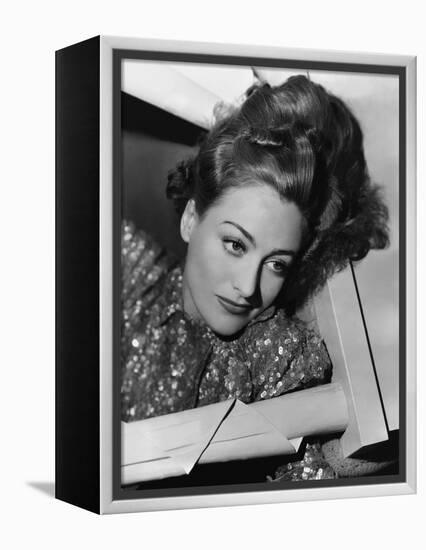 JOAN CRAWFORD dans les annees 30 JOAN CRAWFORD IN THE 30'S (b/w photo)-null-Framed Stretched Canvas