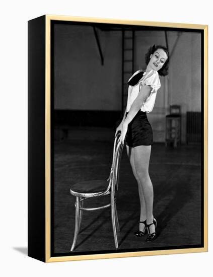 JOAN CRAWFORD dans les annees 30 JOAN CRAWFORD IN THE 30'S (b/w photo)-null-Framed Stretched Canvas