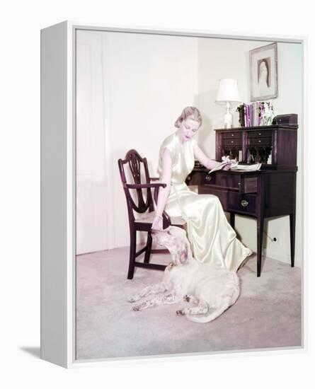 Joan Fontaine-null-Framed Stretched Canvas