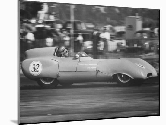 Joan Galloway in Race Driving Lotus Mark XI-Allan Grant-Mounted Photographic Print