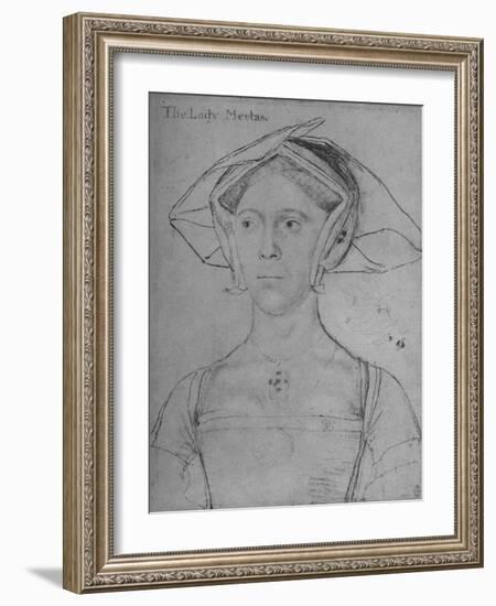 'Joan, Lady Meutas', c1536-1543 (1945)-Hans Holbein the Younger-Framed Giclee Print