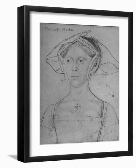 'Joan, Lady Meutas', c1536-1543 (1945)-Hans Holbein the Younger-Framed Giclee Print