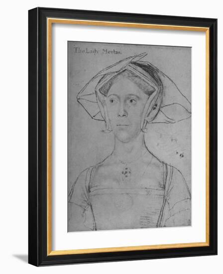 'Joan, Lady Meutas', c1536-1543 (1945)-Hans Holbein the Younger-Framed Giclee Print