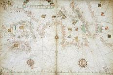 Detail of Map of North East Atlantic, from Nautical Atlas, 1571-Joan Martines-Giclee Print