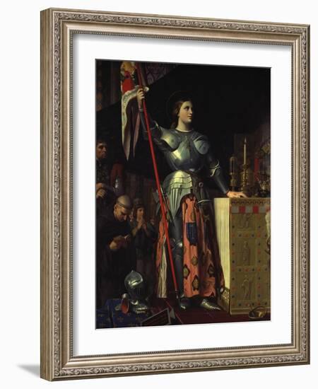 Joan of Arc (1412-31) at the Coronation of King Charles Vii (1403-61) 17th July 1429, 1854-Jean-Auguste-Dominique Ingres-Framed Giclee Print