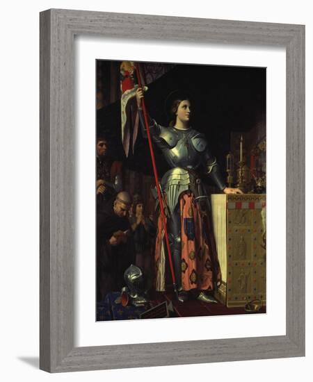 Joan of Arc (1412-31) at the Coronation of King Charles Vii (1403-61) 17th July 1429, 1854-Jean-Auguste-Dominique Ingres-Framed Giclee Print