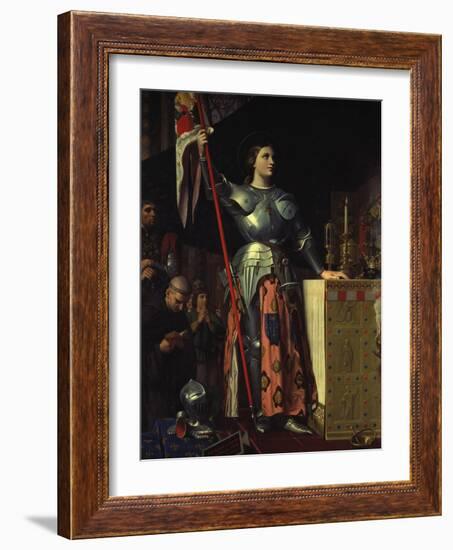 Joan of Arc (1412-31) at the Coronation of King Charles Vii (1403-61) 17th July 1429, 1854-Jean-Auguste-Dominique Ingres-Framed Giclee Print