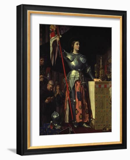 Joan of Arc (1412-31) at the Coronation of King Charles Vii (1403-61) 17th July 1429, 1854-Jean-Auguste-Dominique Ingres-Framed Giclee Print
