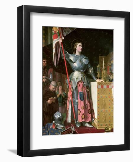 Joan of Arc (1412-31) at the Coronation of King Charles Vii (1403-61) 17th July 1429, 1854-Jean-Auguste-Dominique Ingres-Framed Giclee Print