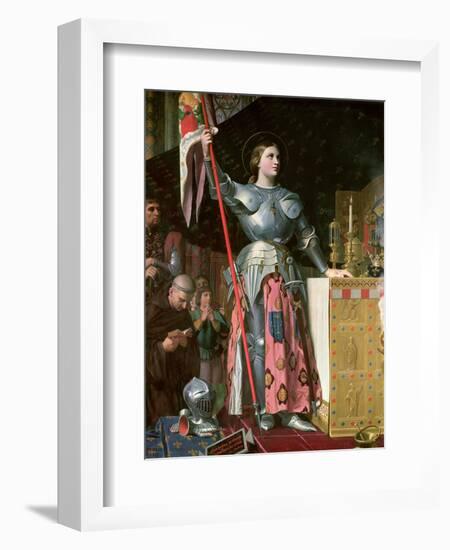 Joan of Arc (1412-31) at the Coronation of King Charles Vii (1403-61) 17th July 1429, 1854-Jean-Auguste-Dominique Ingres-Framed Giclee Print