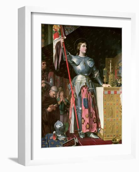 Joan of Arc (1412-31) at the Coronation of King Charles Vii (1403-61) 17th July 1429, 1854-Jean-Auguste-Dominique Ingres-Framed Giclee Print