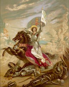 Joan of Arc an Idealised Representation, She Fulfils Merlin's Prophecy That a Virgin Will Come