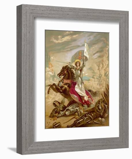 Joan of Arc an Idealised Representation, She Fulfils Merlin's Prophecy That a Virgin Will Come-null-Framed Photographic Print