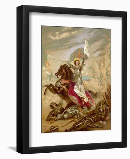 Joan of Arc an Idealised Representation, She Fulfils Merlin's Prophecy That a Virgin Will Come-null-Framed Photographic Print