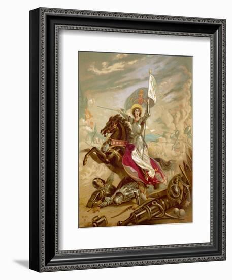 Joan of Arc an Idealised Representation, She Fulfils Merlin's Prophecy That a Virgin Will Come-null-Framed Photographic Print