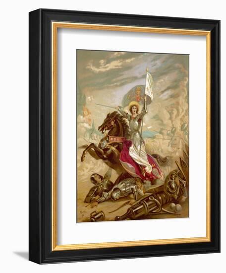 Joan of Arc an Idealised Representation, She Fulfils Merlin's Prophecy That a Virgin Will Come-null-Framed Photographic Print