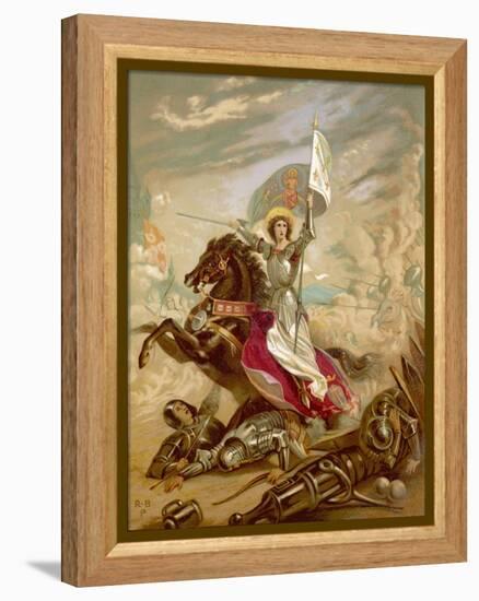 Joan of Arc an Idealised Representation, She Fulfils Merlin's Prophecy That a Virgin Will Come-null-Framed Premier Image Canvas