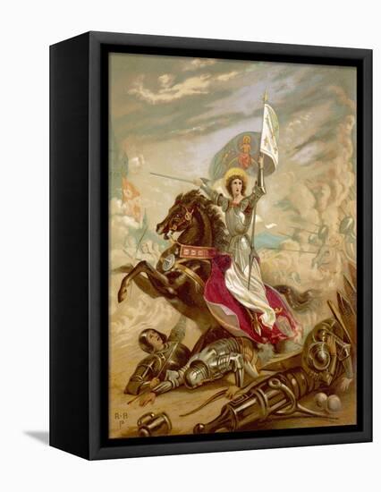 Joan of Arc an Idealised Representation, She Fulfils Merlin's Prophecy That a Virgin Will Come-null-Framed Premier Image Canvas