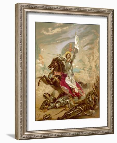 Joan of Arc an Idealised Representation, She Fulfils Merlin's Prophecy That a Virgin Will Come-null-Framed Photographic Print