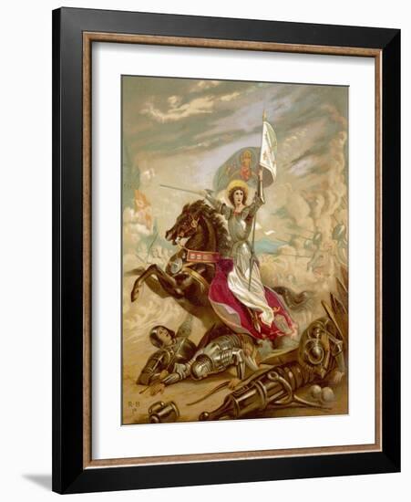 Joan of Arc an Idealised Representation, She Fulfils Merlin's Prophecy That a Virgin Will Come-null-Framed Photographic Print