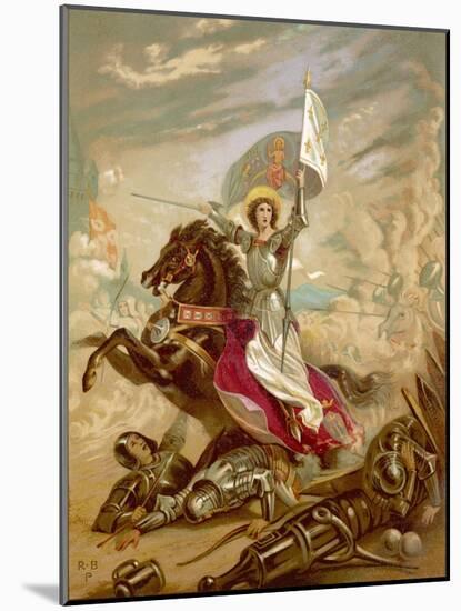 Joan of Arc an Idealised Representation, She Fulfils Merlin's Prophecy That a Virgin Will Come-null-Mounted Photographic Print