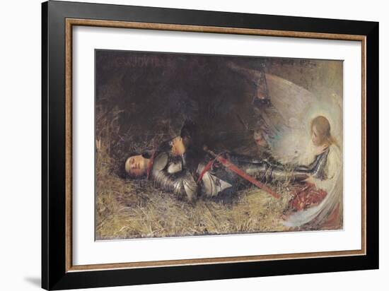 Joan of Arc Asleep, 1895-George William Joy-Framed Giclee Print