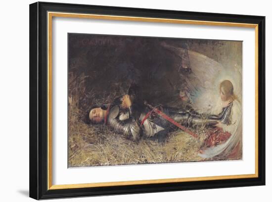 Joan of Arc Asleep, 1895-George William Joy-Framed Giclee Print