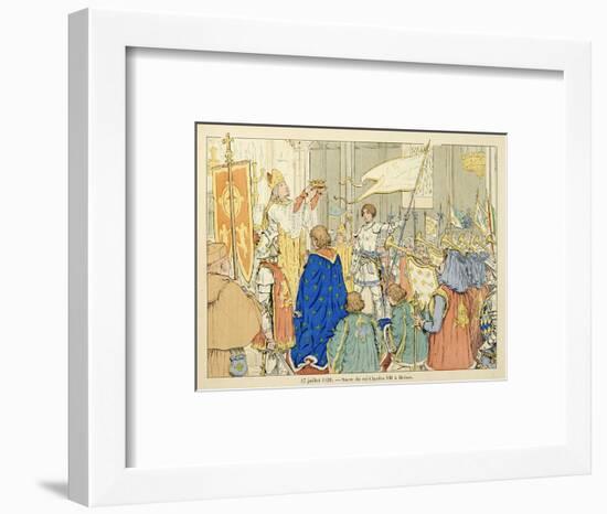 Joan of Arc at Coronation of Charles Vii in Reims, July 17, 1429-Paul de Semant-Framed Art Print