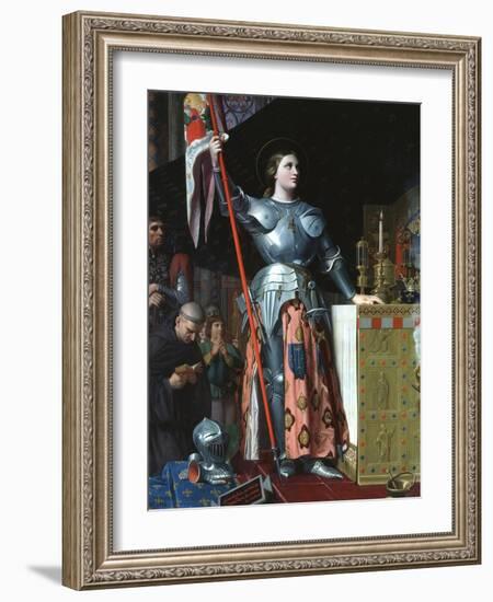 Joan of Arc at the Coronation of Charles VII in the Cathedral at Reims, 1429-Jean-Auguste-Dominique Ingres-Framed Giclee Print