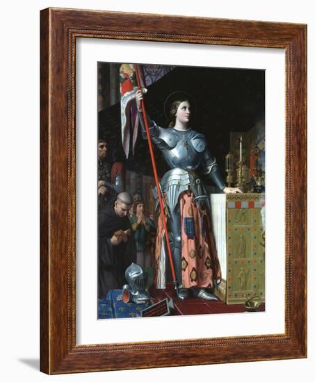 Joan of Arc at the Coronation of Charles VII in the Cathedral at Reims, 1429-Jean-Auguste-Dominique Ingres-Framed Giclee Print