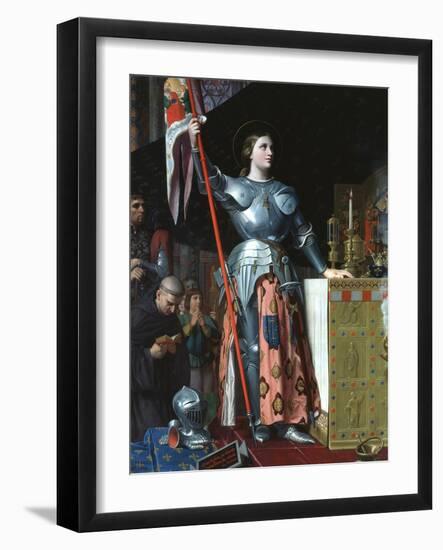 Joan of Arc at the Coronation of Charles VII in the Cathedral at Reims, 1429-Jean-Auguste-Dominique Ingres-Framed Giclee Print