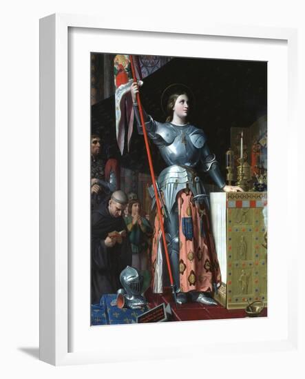 Joan of Arc at the Coronation of Charles VII in the Cathedral at Reims, 1429-Jean-Auguste-Dominique Ingres-Framed Giclee Print